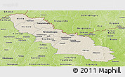 Shaded Relief Panoramic Map of Ferkessedougou, physical outside