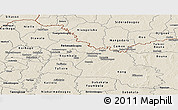 Shaded Relief Panoramic Map of Ferkessedougou