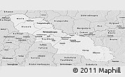 Silver Style Panoramic Map of Ferkessedougou