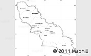 Blank Simple Map of Ferkessedougou, cropped outside