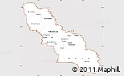Classic Style Simple Map of Ferkessedougou, cropped outside