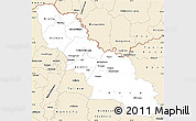 Classic Style Simple Map of Ferkessedougou