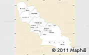 Classic Style Simple Map of Ferkessedougou, single color outside