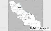 Gray Simple Map of Ferkessedougou, single color outside