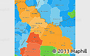 Political Shades Simple Map of Ferkessedougou