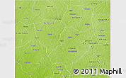Physical 3D Map of Gagnoa
