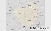 Shaded Relief 3D Map of Gagnoa, desaturated
