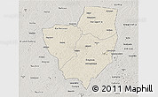 Shaded Relief 3D Map of Gagnoa, semi-desaturated