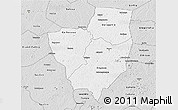 Silver Style 3D Map of Gagnoa