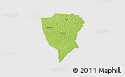 Physical 3D Map of Guiberoua, cropped outside