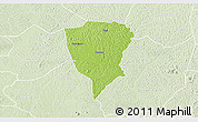 Physical 3D Map of Guiberoua, lighten