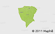 Physical 3D Map of Guiberoua, single color outside