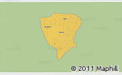 Savanna Style 3D Map of Guiberoua, single color outside