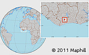 Gray Location Map of Guiberoua, highlighted parent region