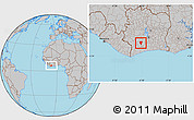 Gray Location Map of Guiberoua