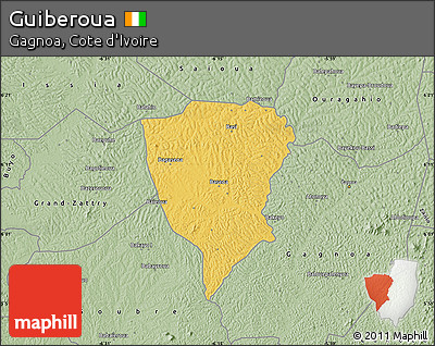 Savanna Style Map of Guiberoua