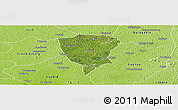 Satellite Panoramic Map of Guiberoua, physical outside