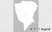 Gray Simple Map of Guiberoua, single color outside