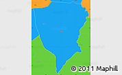 Political Simple Map of Guiberoua