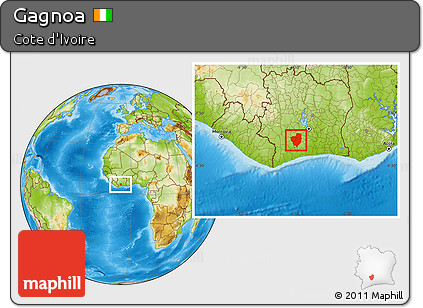 Physical Location Map of Gagnoa