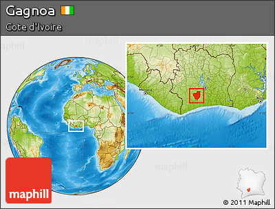 Physical Location Map of Gagnoa