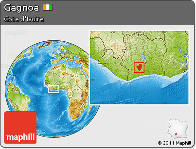 Physical Location Map of Gagnoa