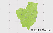 Physical Map of Gagnoa, cropped outside