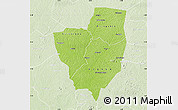 Physical Map of Gagnoa, lighten