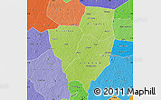 Physical Map of Gagnoa, political shades outside