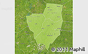 Physical Map of Gagnoa, satellite outside