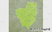 Physical Map of Gagnoa, semi-desaturated