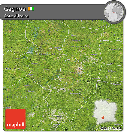 Satellite Map of Gagnoa