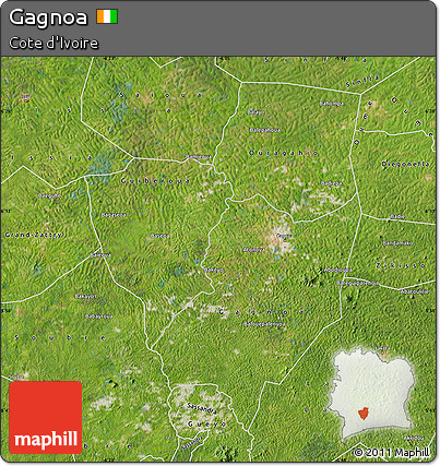 Satellite Map of Gagnoa