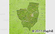 Satellite Map of Gagnoa, physical outside