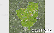 Satellite Map of Gagnoa, semi-desaturated