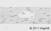 Silver Style Panoramic Map of Ouragahio
