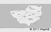 Gray Panoramic Map of Gagnoa, single color outside