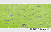 Physical Panoramic Map of Gagnoa