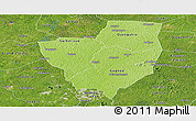 Physical Panoramic Map of Gagnoa, satellite outside