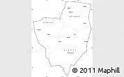Blank Simple Map of Gagnoa, cropped outside