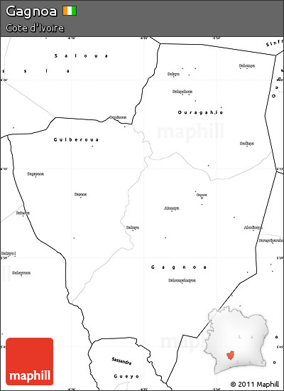 Blank Simple Map of Gagnoa