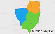 Political Simple Map of Gagnoa, cropped outside