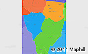 Political Simple Map of Gagnoa, political shades outside