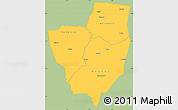 Savanna Style Simple Map of Gagnoa, single color outside