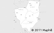 Silver Style Simple Map of Gagnoa