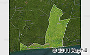 Satellite Map of Grand-Lahou, darken
