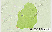 Physical 3D Map of Blolequin, lighten