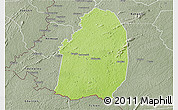 Physical 3D Map of Blolequin, semi-desaturated