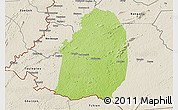 Physical 3D Map of Blolequin, shaded relief outside