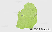 Physical 3D Map of Blolequin, single color outside